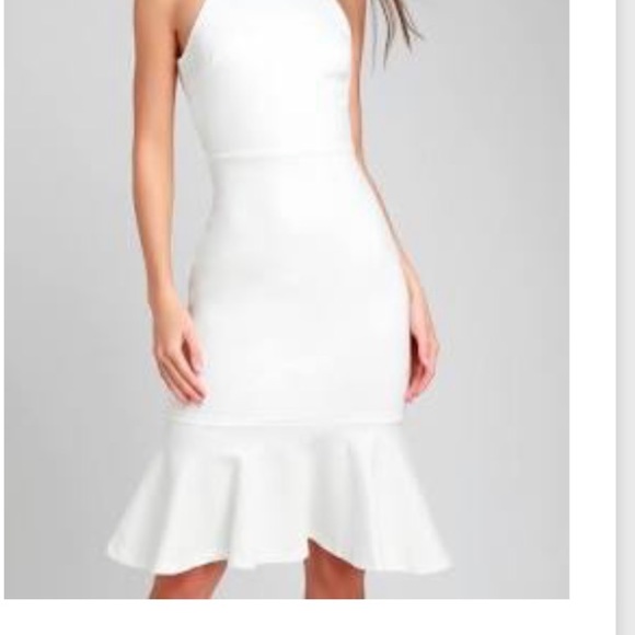 Lulus Dresses & Skirts - Lulu”s White Spaghetti   With tie v shape  back